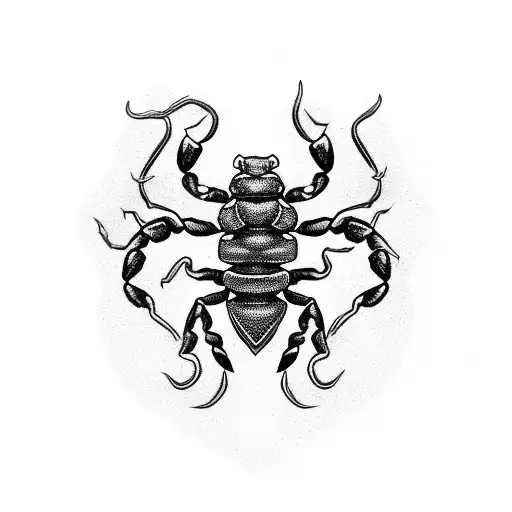 scorpion with hook tattoo design idea