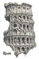 Rom, Colosseum, Caesar, Gladiator tattoo design idea