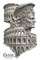 Rom, Colosseum, Caesar, Gladiator tattoo design idea