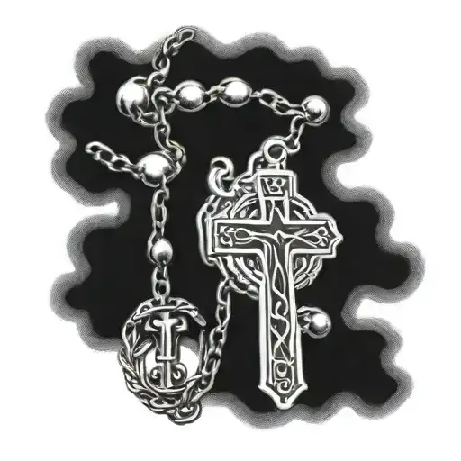 Isaiah 43 2-3 with rosary tattoo design idea