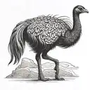 ostrich horse tattoo design idea