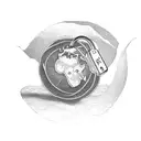 padlock with an Earth in front of it tattoo design idea