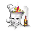 chef knife tattoo design idea