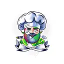 chef knife tattoo design idea