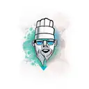 chef knife tattoo design idea