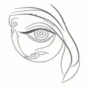 Eyes that know my pain, a world away, yet here with me tattoo design idea