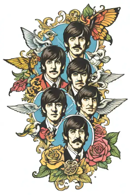 Beatles album covers tattoo design idea
