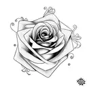 Rose tattoo design idea