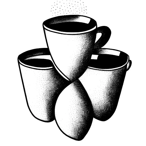 three cups tattoo design idea