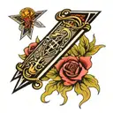 razor blade tattoo design idea