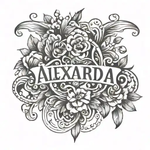 Name Design: Alexandra tattoo design idea