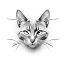 black Cat in a box  tattoo design idea