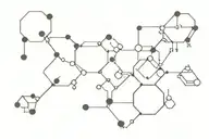 dopamine chemical structure with smal details of music and nature elements focus on the dopamine structure tattoo design idea