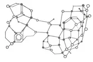 dopamine chemical structure with smal details of music and nature elements focus on the dopamine structure tattoo design idea