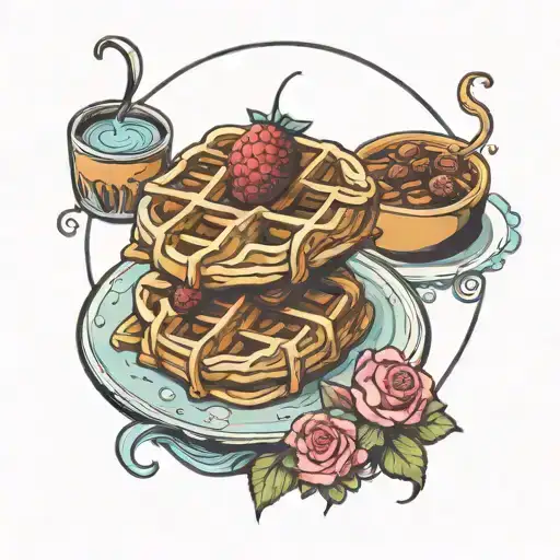 my waffles tattoo design idea