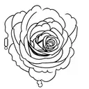 rose with name stem tattoo design idea