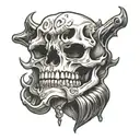 jaw bone tattoo design idea