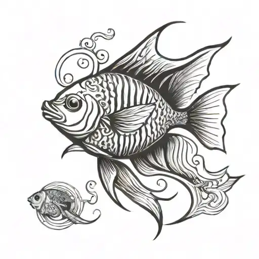 angelfish  tattoo design idea