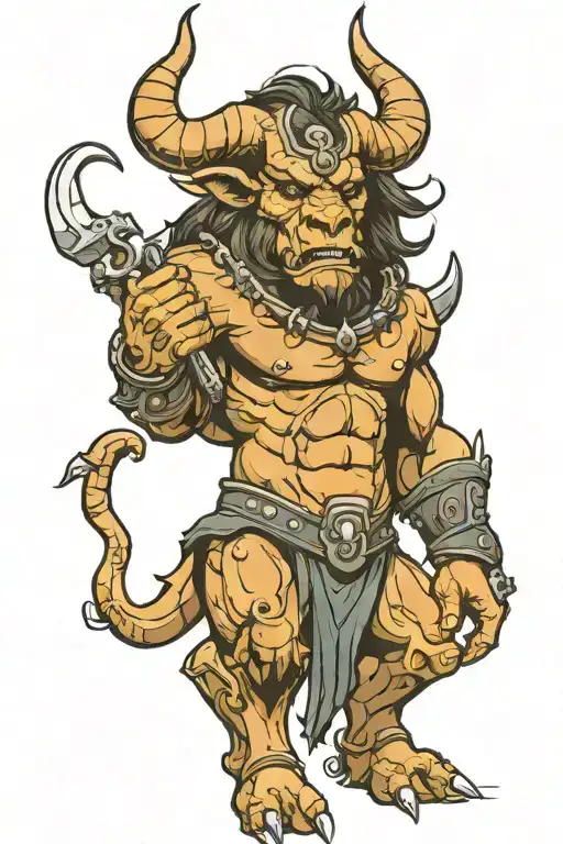 minotaur tattoo design idea