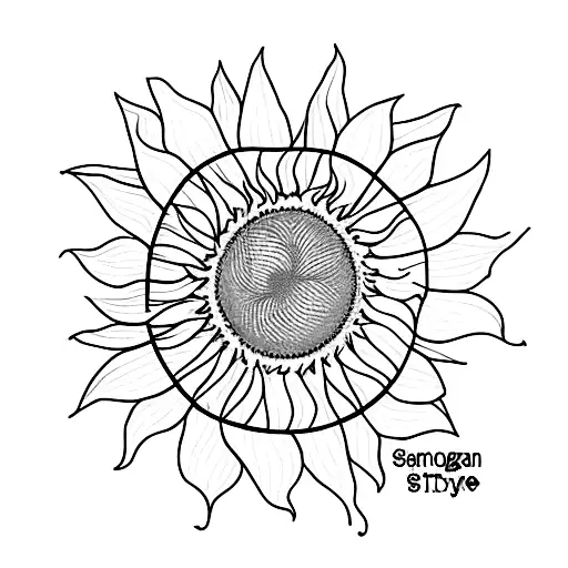 sunflower with the name morgan for the stem tattoo design idea