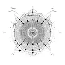 pulsar star map + india  tattoo design idea