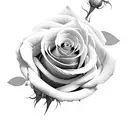 Roses with roman numerals tattoo design idea
