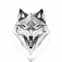 A minimalist tattoo design of a lone wolf howling at the moon, symbolizing independence and inner strength tattoo design idea