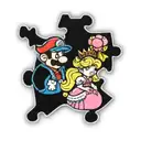 puzzle pieces with Mario and princess peach  tattoo design idea