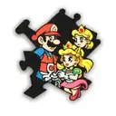 puzzle pieces with Mario and princess peach  tattoo design idea