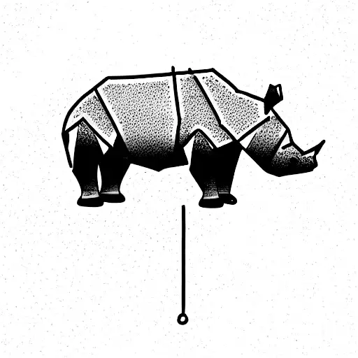 deep thought rhinoceros  tattoo design idea