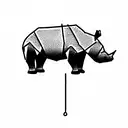 deep thought rhinoceros  tattoo design idea