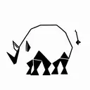 deep thought rhinoceros  tattoo design idea