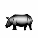 deep thought rhinoceros  tattoo design idea