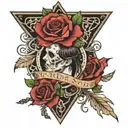 the band Lorna shore tattoo with the lyrics A world without you isnt meant for me tattoo design idea