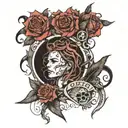 the band Lorna shore tattoo with the lyrics A world without you isnt meant for me tattoo design idea