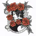 the band Lorna shore tattoo with the lyrics A world without you isnt meant for me tattoo design idea