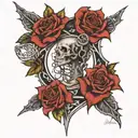 the band Lorna shore tattoo with the lyrics A world without you isnt meant for me tattoo design idea