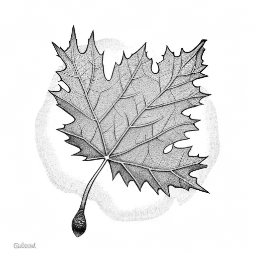 oak leaf three acorns tattoo design idea