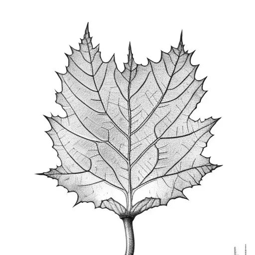 oak leaf with three acorns tattoo design idea