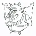 Shrek tattoo design idea