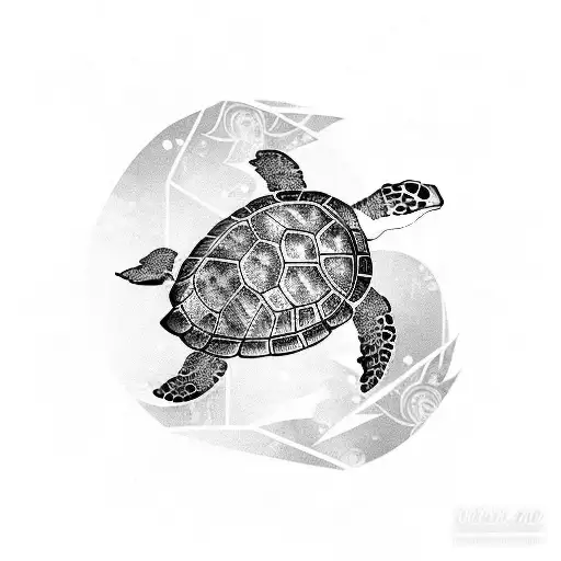 sea turtle  tattoo design idea