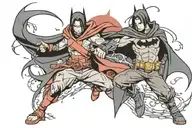 Itachi VS Batman tattoo design idea