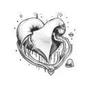 Crying Heart tattoo design idea