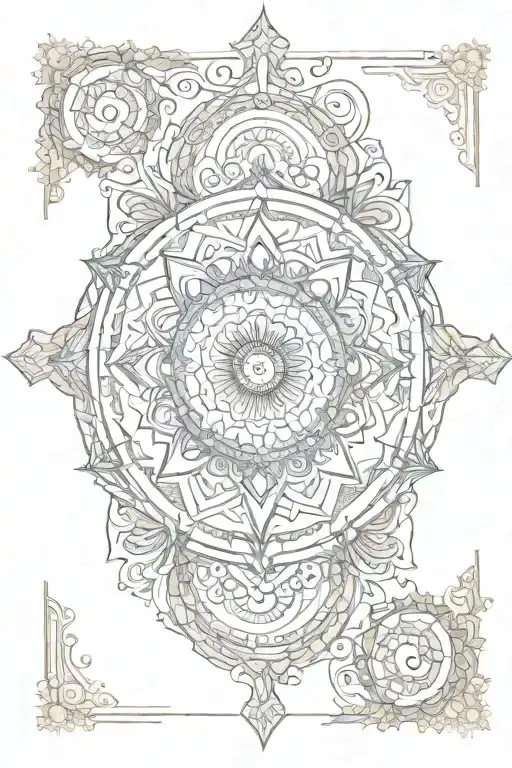 Spiritual mandala tattoo design idea