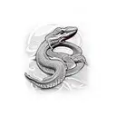 serpiente con orquideas tattoo design idea