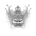 Ravana king tattoo design idea