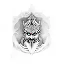 Ravana king tattoo design idea