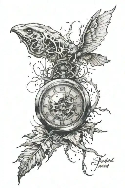 nothing lasts forever tattoo design idea