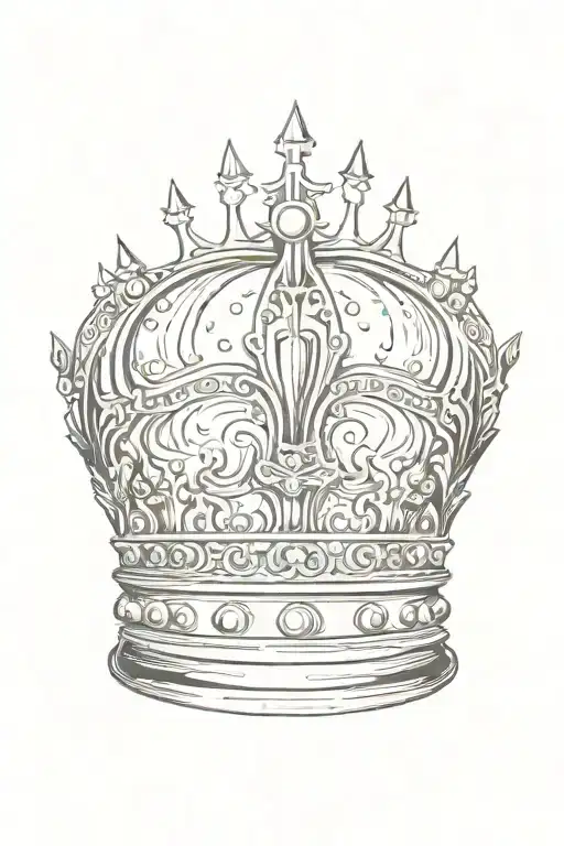 crown  tattoo design idea