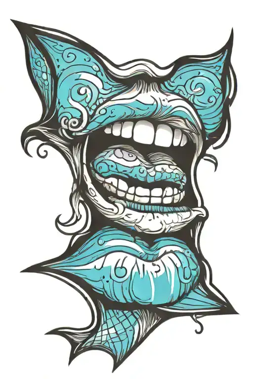 Lip tattoo design idea